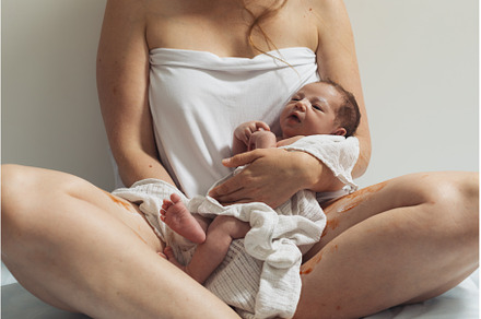 Woman with new born baby have a rest, a Person Photo by oksix
