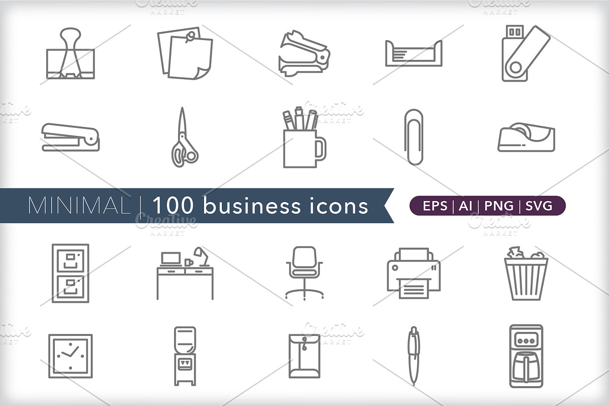 Minimal 100 business icons, an Outline Icon by Picture Window (Photo 2 of 10)