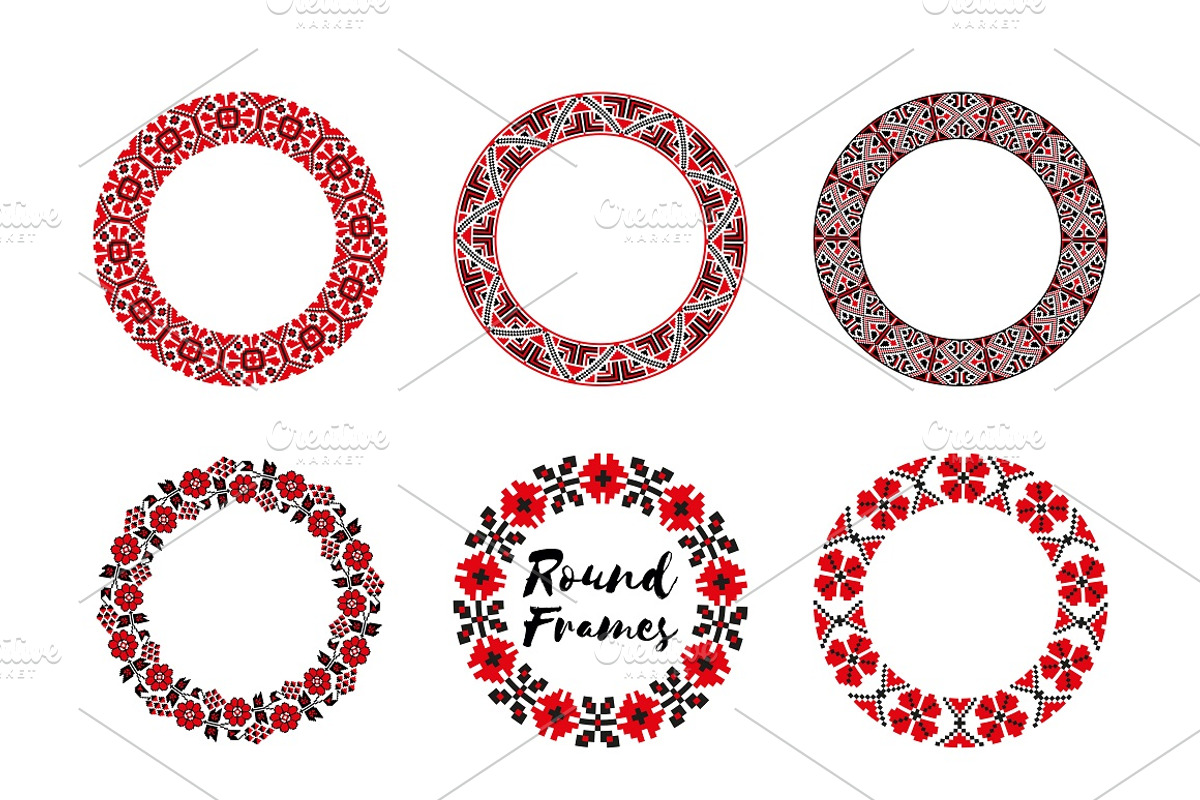 Ukrainian Embroidery: Brushes&Frames, an Object Graphic by MarynArts (Photo 9 of 13)