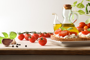 Fresh Tomato Toast with Feta and Olive Oil, a Food & Drink Photo by Davizro's Market