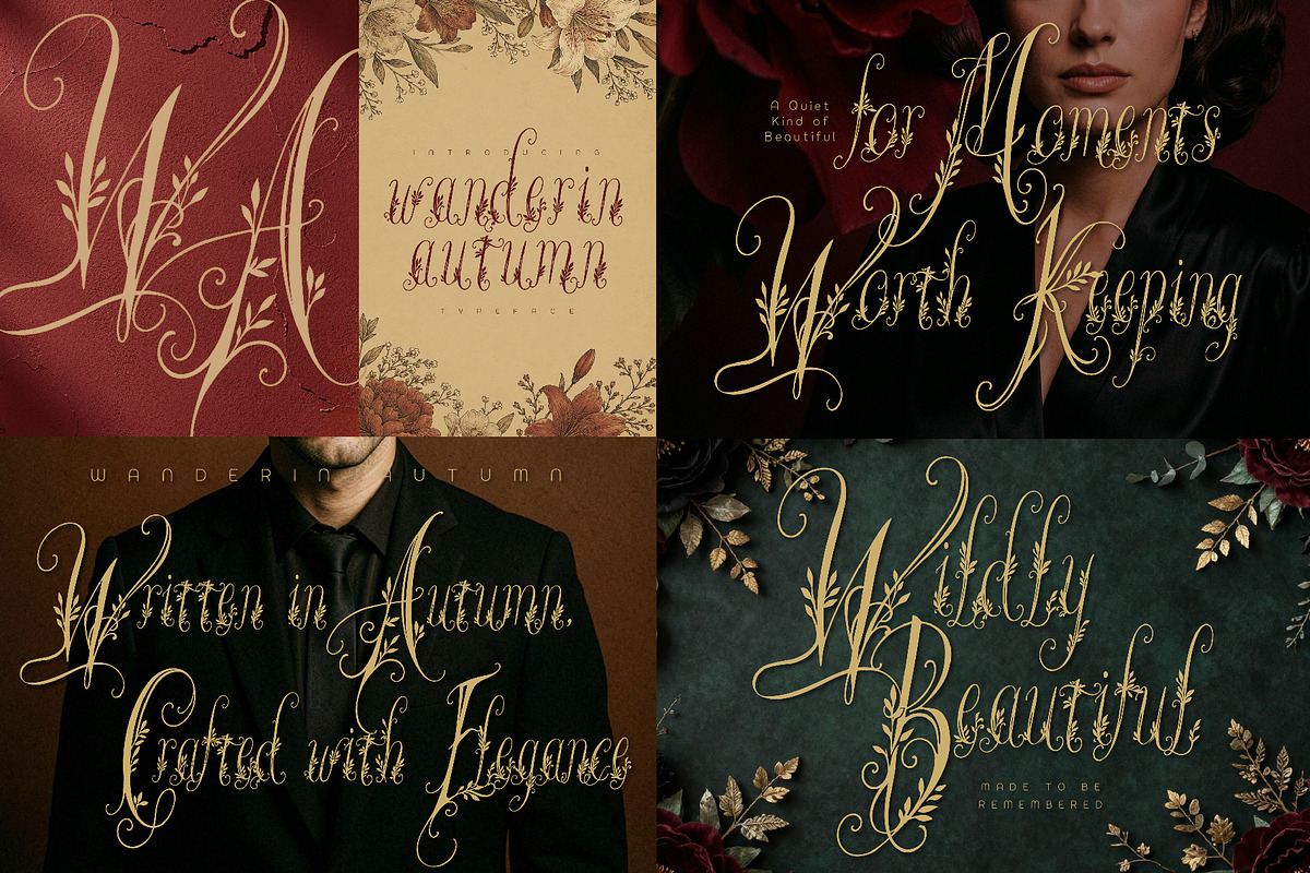 FLORAL DECORATIVE FONT COLLECTION, a Script Font by HypeWorksCo (Photo 8 of 18)