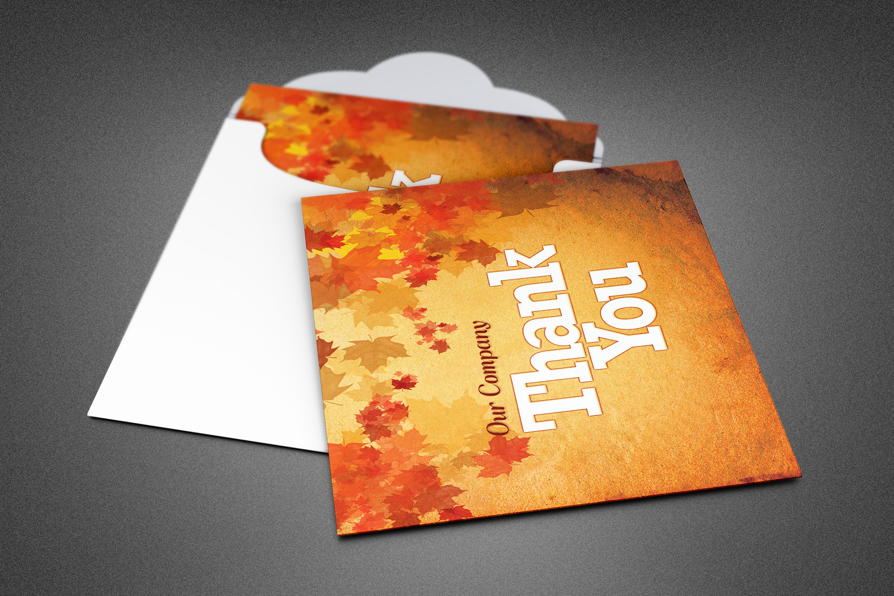 Fall and Harvest Thank You Card, a Card Template by loswl