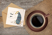 Wise dogs in popons. 6 Cards, a Card Template by Zooza Art (Thumbnail 2 of 3)