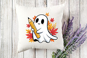 Fall Halloween Ghost Teacher Autumn, a Graphic by Designking (Thumbnail 4 of 4)