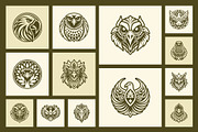 1500 Bird Logo Art Set, a Solid Icon by Creative Stall (Thumbnail 8 of 38)