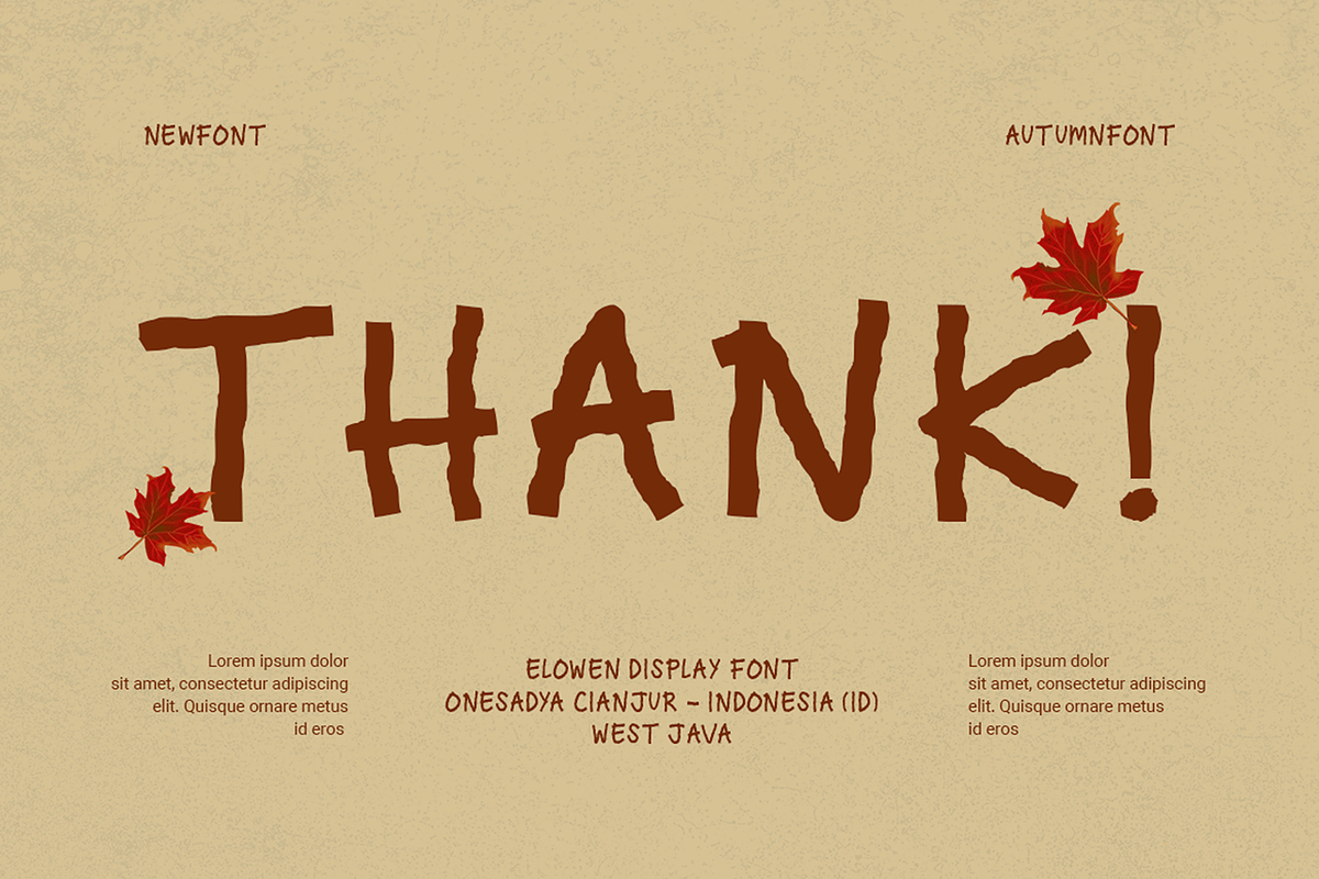 Eloween – Autumn Display Font, a Sans Serif Font by ONESADYA (Photo 8 of 8)