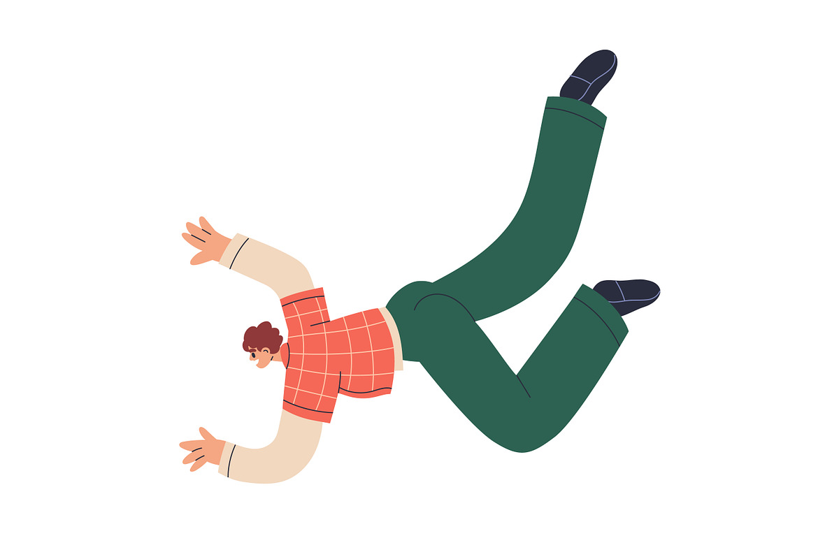 People flying in free poses set, a Person Illustration by Good Studio (Photo 7 of 8)