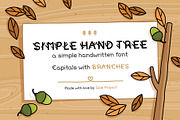 Simple Hand Tree Handwritten Font, a Sans Serif Font by Side Project (Thumbnail 1 of 3)