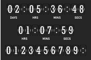 Flip countdown clock. Calendar, an Illustration by Frogella