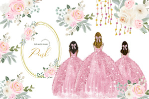 Pink Princess Dresses Quinceaera