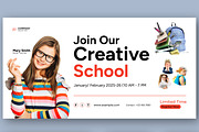 Education Web Banner Template Layout, an UI Kit Template by CreativeShaper (Thumbnail 2 of 4)