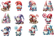 Pastel Christmas Gnomes Clipart, an Illustration by Designworld (Thumbnail 4 of 5)