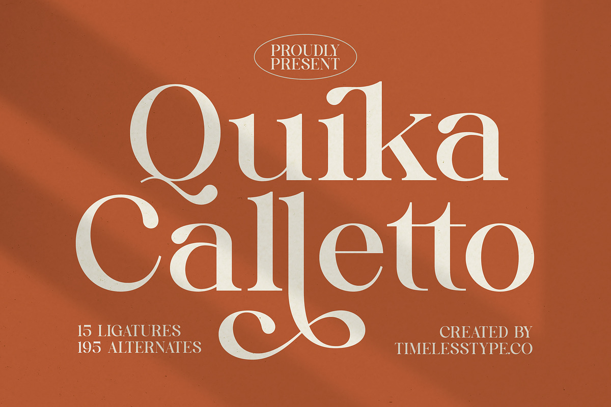 Quika Calletto Modern Serif Font, a Serif Font by timelesstype.co (Photo 1 of 20)