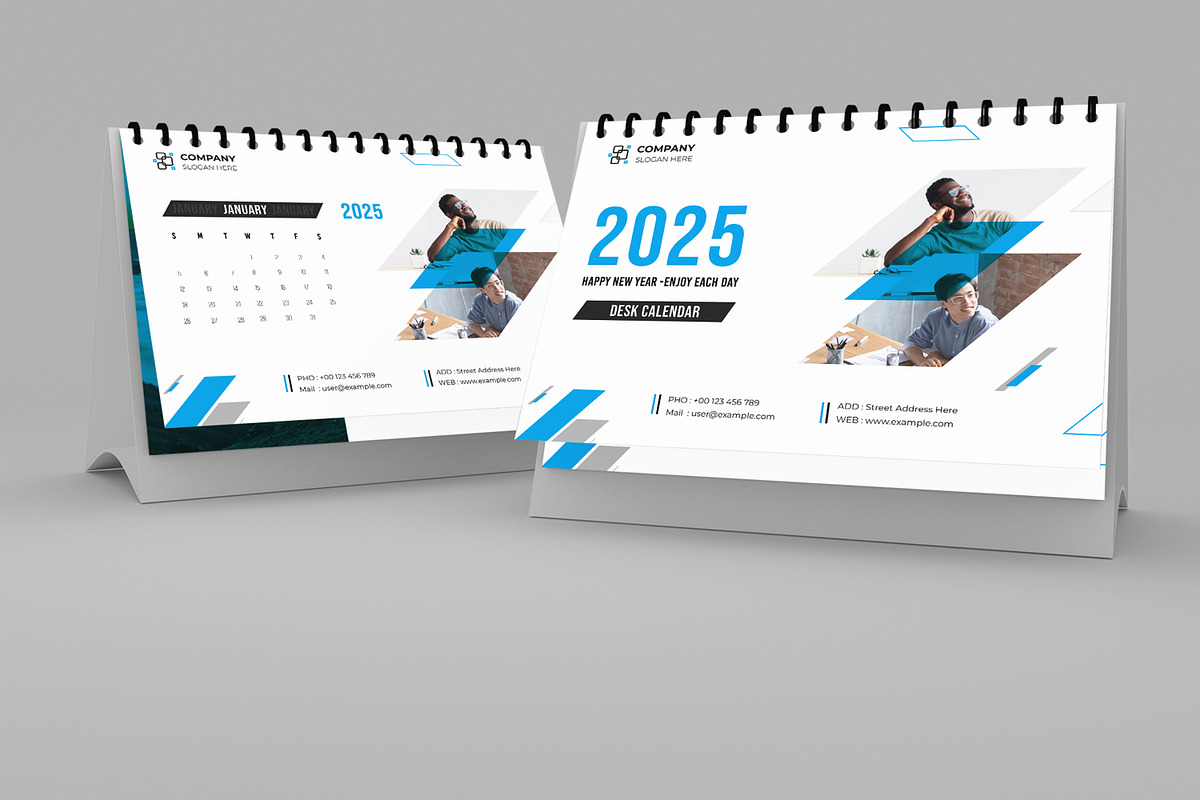 Desk Calendar 2025, a Stationery Template by MightyDesign (Photo 2 of 7)