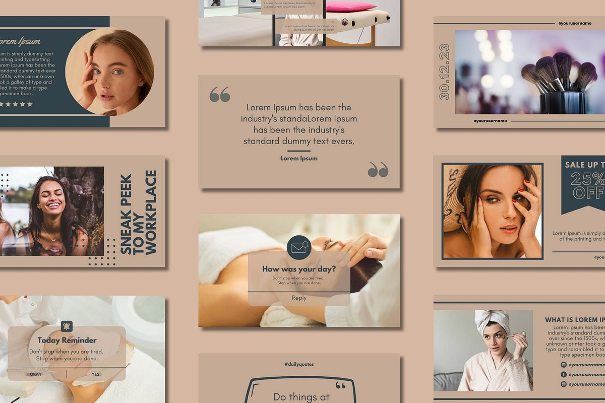 Beauty Twitter Post Canva Templates, a Templates & Theme by BoontenStudio (Photo 3 of 6)