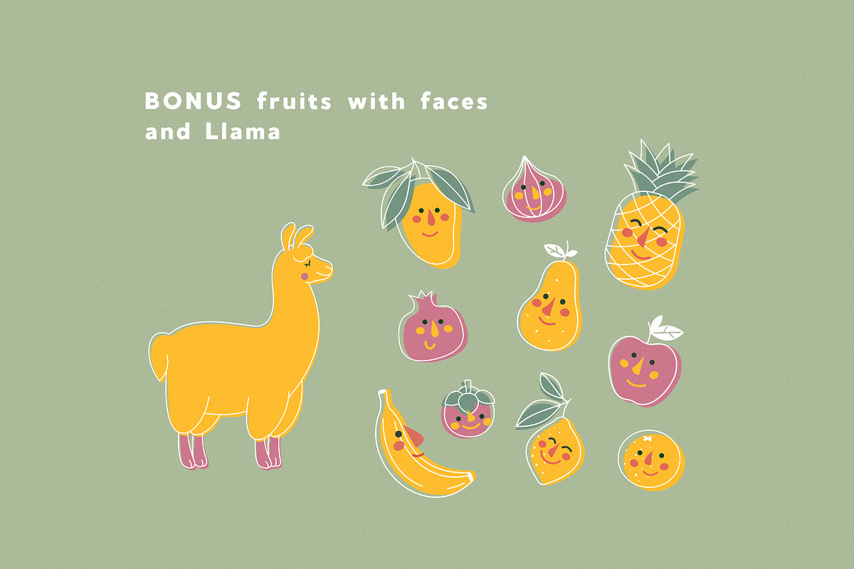 Minimalist fruits collection, a Food Illustration by adehoidar (Photo 9 of 9)