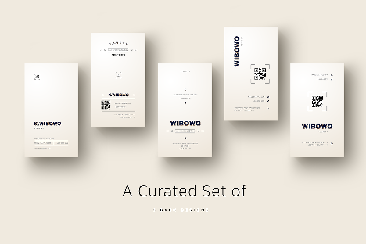 Onyx Business Card Bundle 5 Designs, a Business Card Template by Ctrl space studio (Photo 2 of 9)
