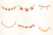 Garland with Pumpkins Clipart, an Illustration by CrexoraLab (Thumbnail 3 of 5)