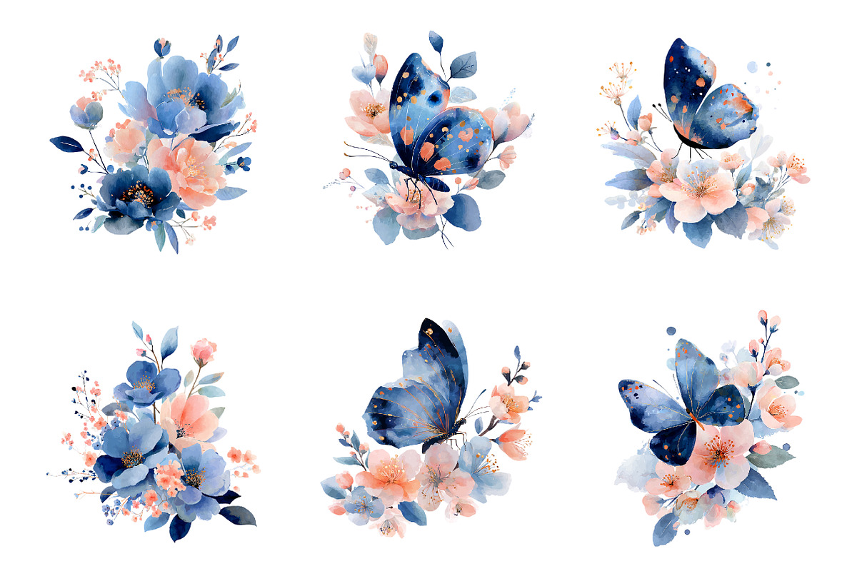 Soft spring florals clipart, an Illustration by SinaCreation (Photo 5 of 11)