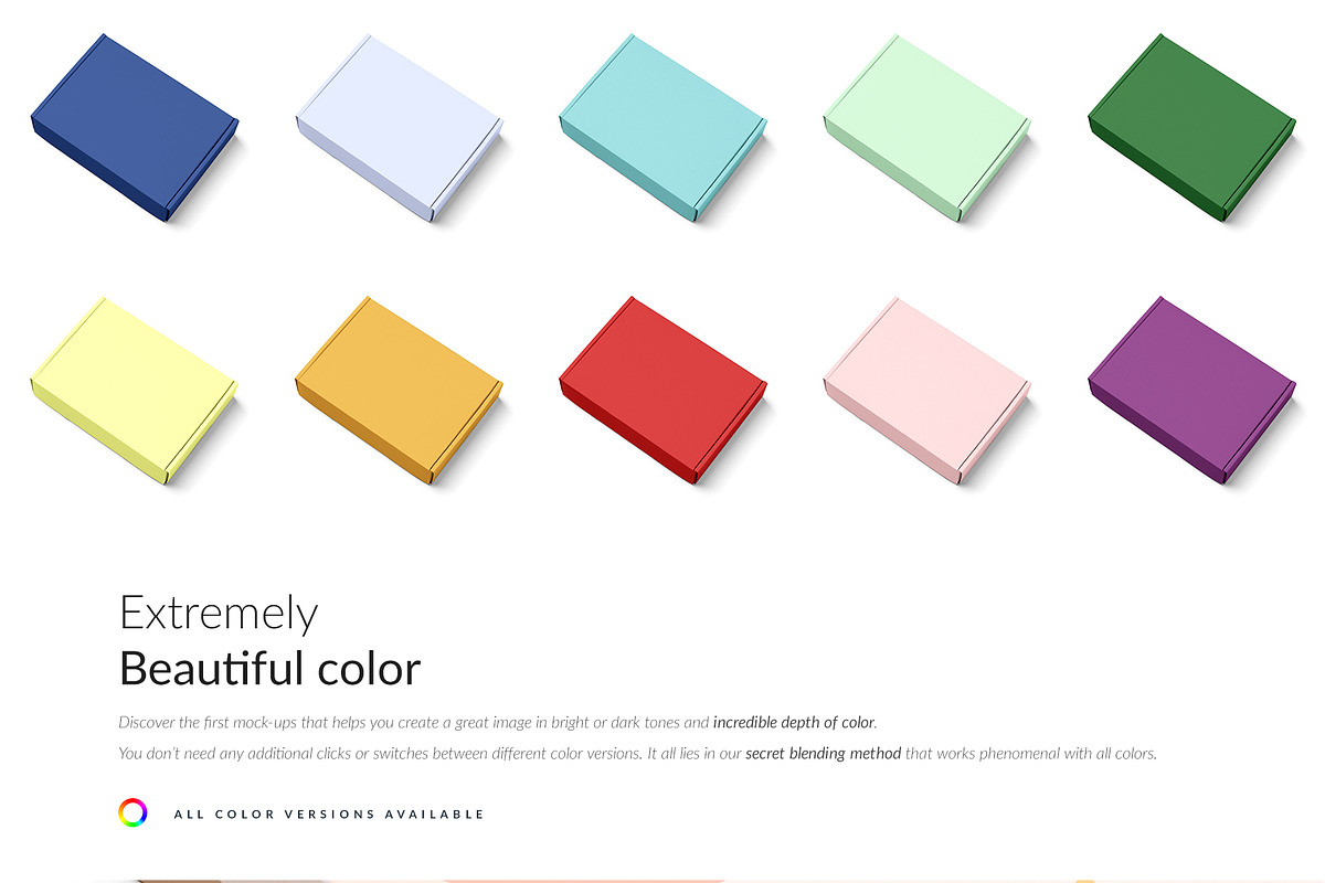 Mailing Box 4x Mock-ups, a Print Template by Mocca Mockups Store (Photo 4 of 5)
