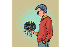 A man's reflection on the creation, a Person Illustration by rogistok