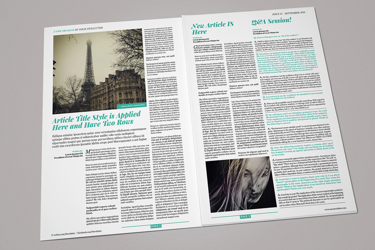 Multiformat Newspaper, a Magazine Template by IndieStock (Photo 2 of 5)