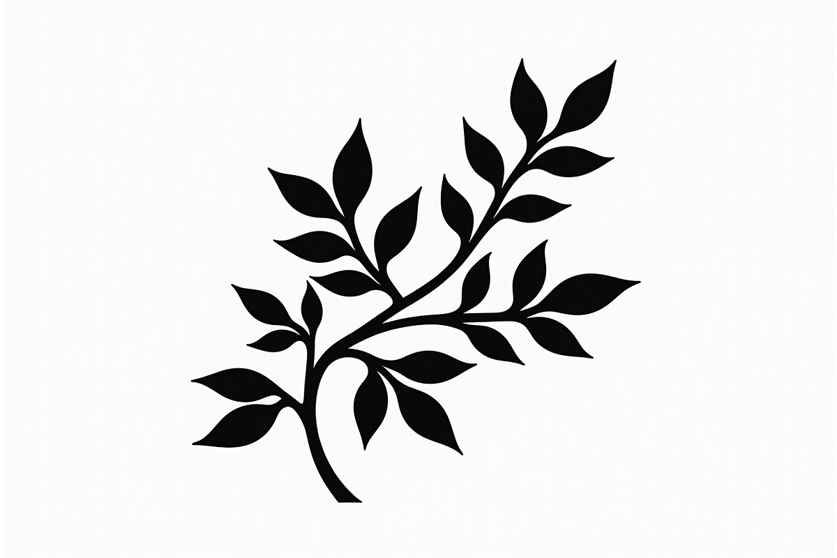 This elegant Leaf and Branch Botanic, an Illustration by Amazin_art (Photo 20 of 21)