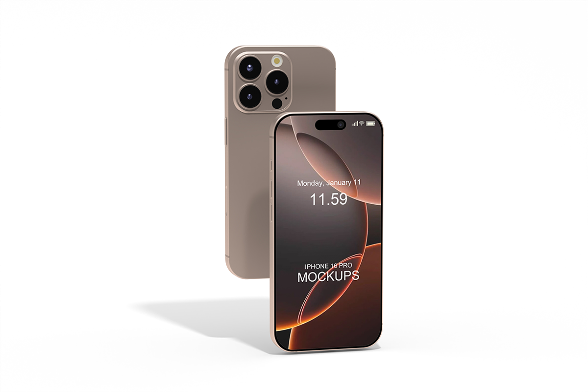 Iphone 16 Pro Mockups, an iPhone Mockup by groens (Photo 3 of 7)