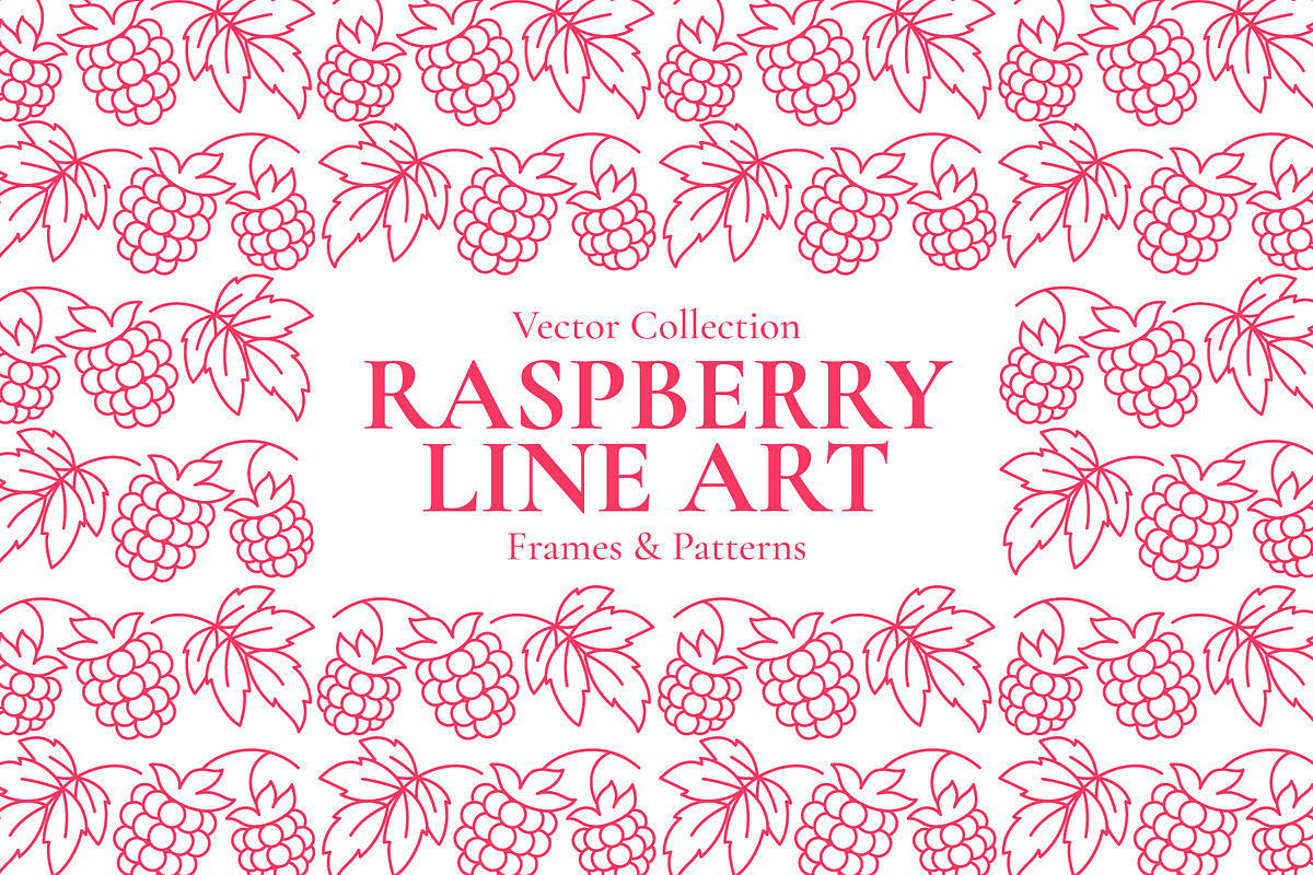 Raspberry Line Art, Vector Set, an Object Graphic by Ilia Design (Photo 1 of 10)
