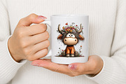 Whimsical Autumn Highland Cow PNG, a Seasonal Illustration by Canvas Craft (Thumbnail 9 of 10)