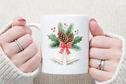 Evergreen Clipart Watercolor Christm, an Illustration by Sublimation Artist (Thumbnail 5 of 6)