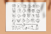 30 Dogs line drawings. Dog breeds, an Outline Icon by velychko.ua (Thumbnail 1 of 9)