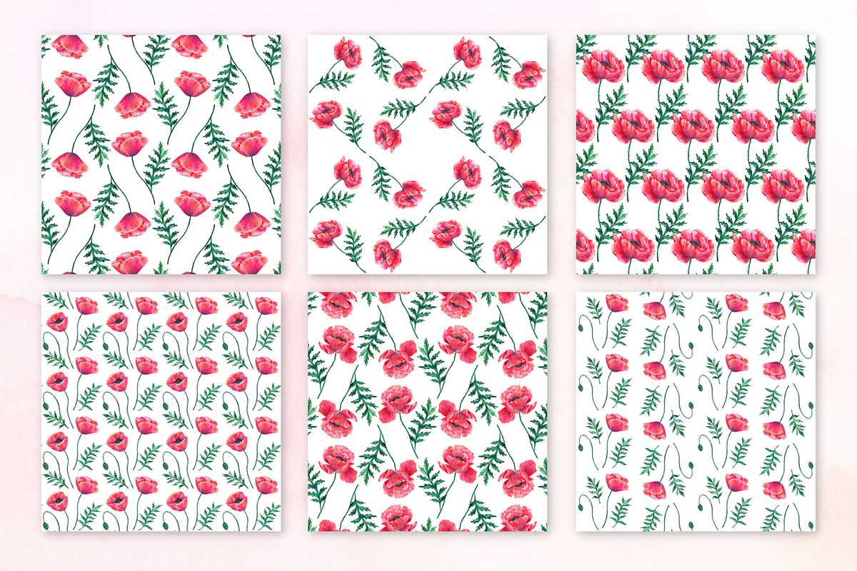 Watercolor poppies, an Illustration by TaityG (Photo 4 of 7)