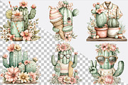 Whimsical Summer Cactus Clipart Bund, an Illustration by SVGArt (Thumbnail 5 of 9)