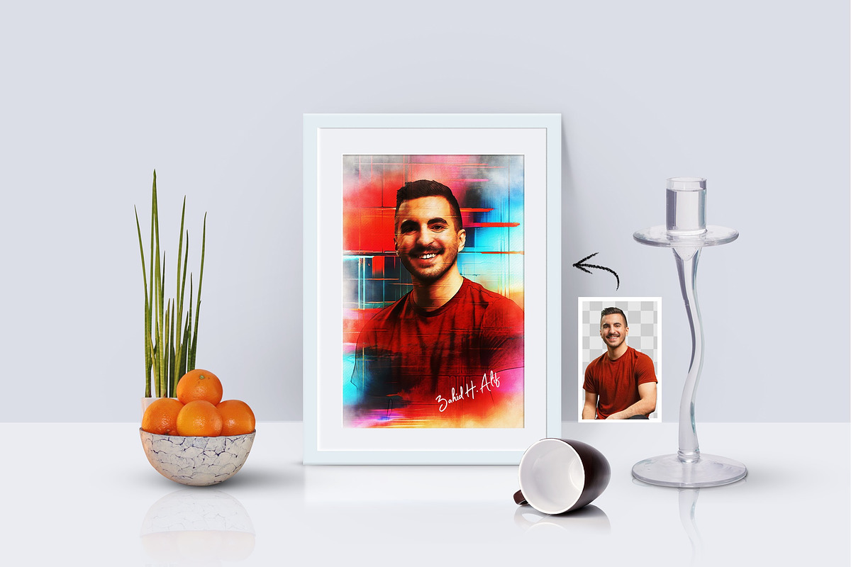 Painting Photo Effect Mockup, a Brushes & More by zahidhossainalif (Photo 6 of 9)