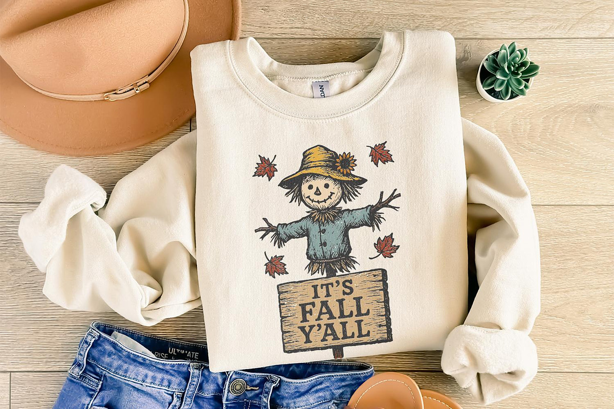 It’s Fall Y’all PNG, Scarecrow, an Illustration by SharpMarketplace (Photo 8 of 9)