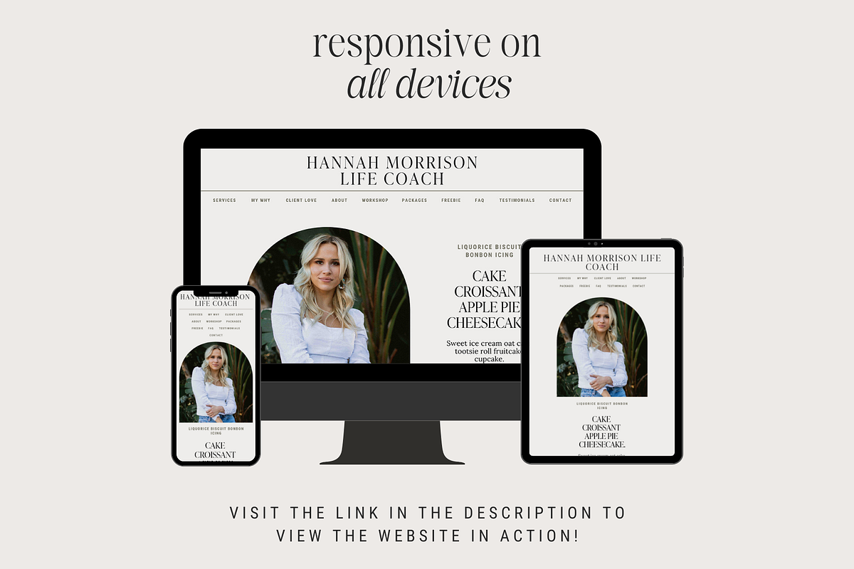 Canva Website - Life Coach, a Landing Page Template by thebrandcove (Photo 3 of 6)