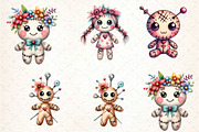 Watercolor Voodoo Doll, an Illustration by DreamCafeArt (Thumbnail 2 of 6)