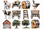 Watercolor Farm Animals Clipart, an Illustration by Libby Wishes (Thumbnail 7 of 7)