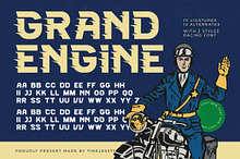 Grand Engine Racing Display Font