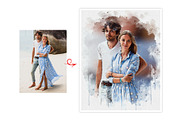 Dreamy Couple Watercolors Effect, an Action Add-On by MRI STUDIO (Thumbnail 9 of 21)