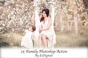 25 Photoshop Actions for Family and, an Action Add-On by EzDigitals (Thumbnail 1 of 19)