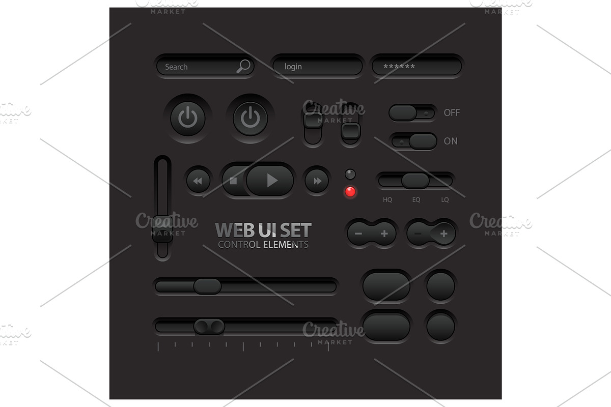 Dark Web UI Elements, a Templates & Theme by Sunny (Photo 1 of 3)