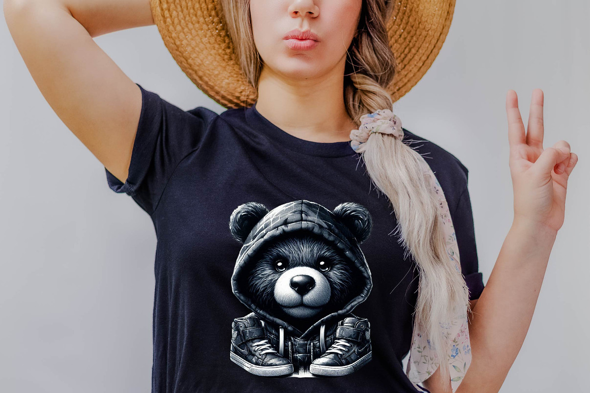 Streetwear Teddy Bear Black Sublimat, an Illustration by SVGArt (Photo 5 of 8)