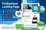 Professional Landing Page, a Landing Page Template by Asaelv Shop! (Thumbnail 1 of 3)