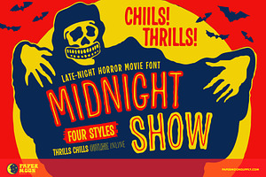 Midnight Show Vintage Font, a Font by Paper Moon Graphic Supply