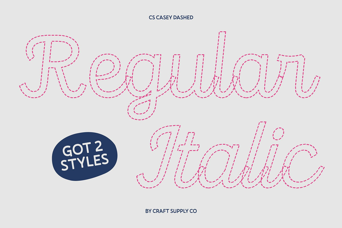 CS Casey Dashed, a Script Font by Craft Supply Co. (Photo 3 of 8)