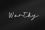 Worthy Monoline Signature Font, a Script Font by NTC Graphic (Thumbnail 1 of 10)