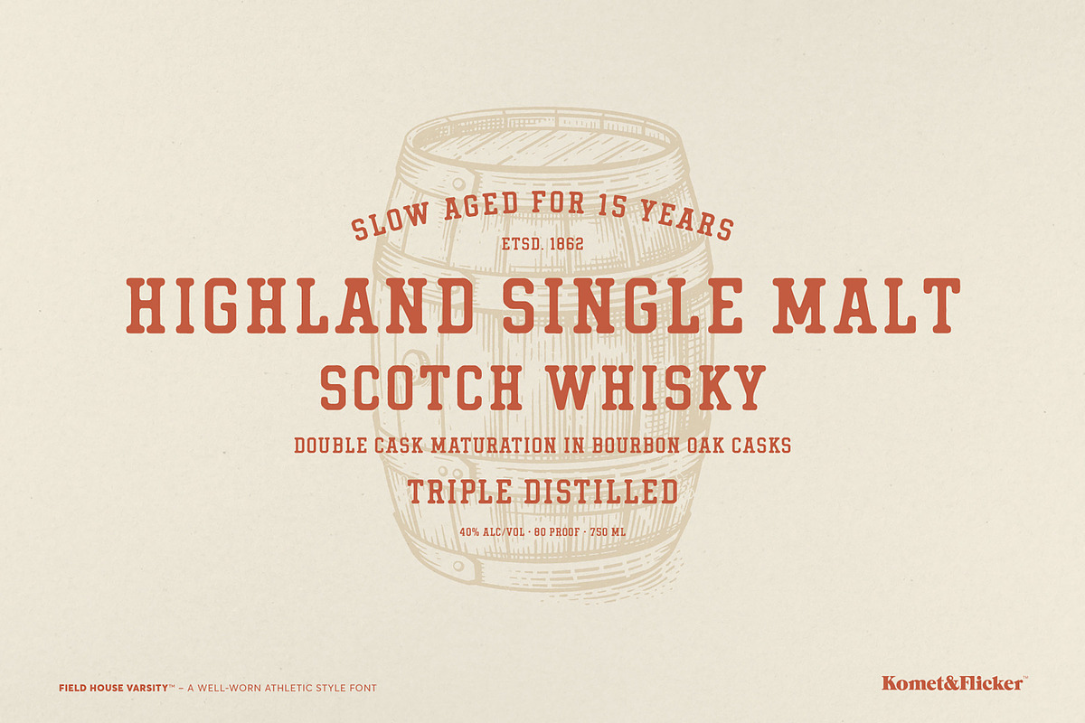 The Vintage Rustic Three Font Bundle, a Serif Font by Komet & Flicker (Photo 7 of 16)