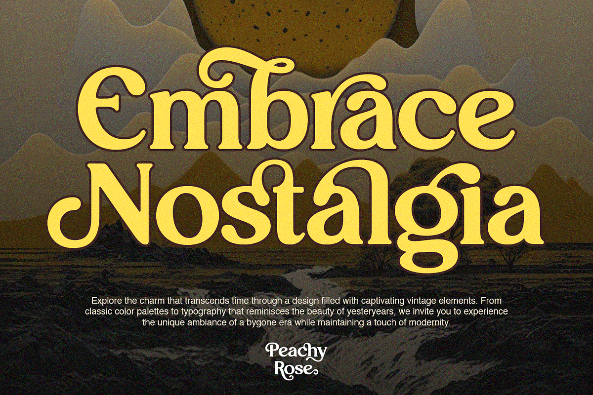 Peachy Rose - Bold Vintage Serif, a Serif Font by Pixesia Studio (Photo 4 of 11)
